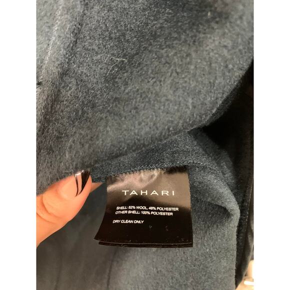 Tahari Riley Crepe Drape Jacket in Teal Medium‎ NEW $250 - Picture 4 of 7